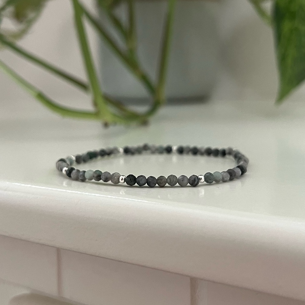 NWT 925 Sterling Silver Emerald Bracelet π - Picture 11 of 14